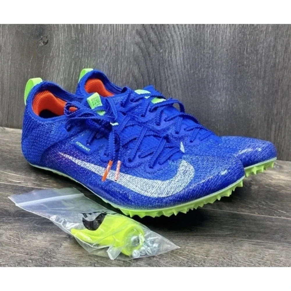 Nike Zoom Superfly 2 Elite Track Spikes Mens Size 9 Blue‎ / White / Volt